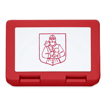 Wappen "Heldsdorf" in Siebenbürgen s/w - Brotdose - Rot - Vorne
