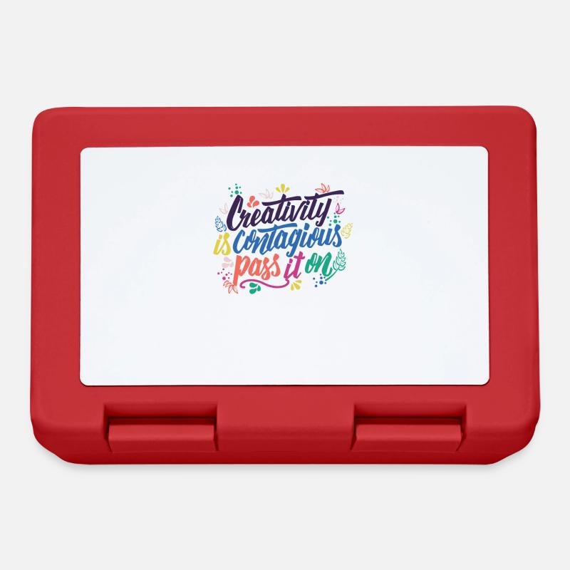 La créativité est contagieuse - enseignants et artistes - Boîte à goûter - rouge