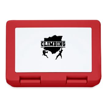 Klettern Boulderer Bouldern Kletterer Geschenk - Brotdose - Rot - Vorne