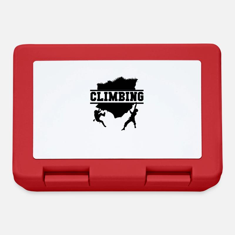 Klettern Boulderer Bouldern Kletterer Geschenk - Brotdose - Rot
