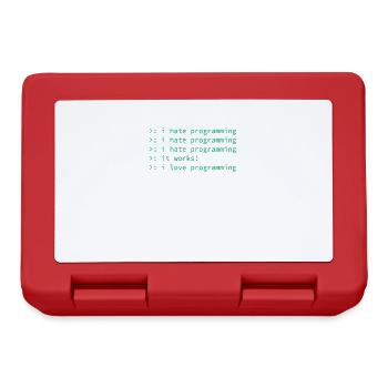 Programmer coden hate nerd geek funny gift - Lunchbox - red - Front