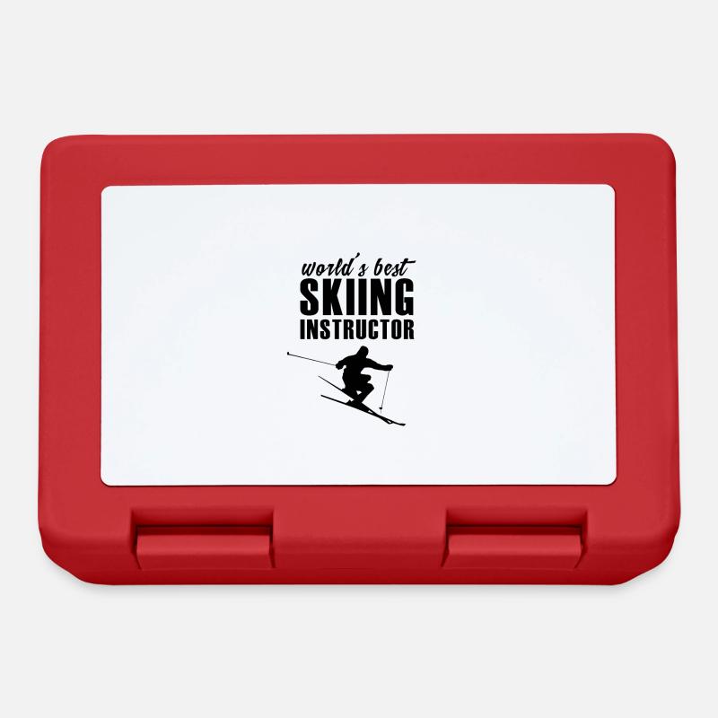 Ski Ski Moniteur de ski Moniteur de ski Ski Instructor - Boîte à goûter - rouge