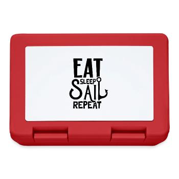 Segelboot - Brotdose - Rot - Vorne