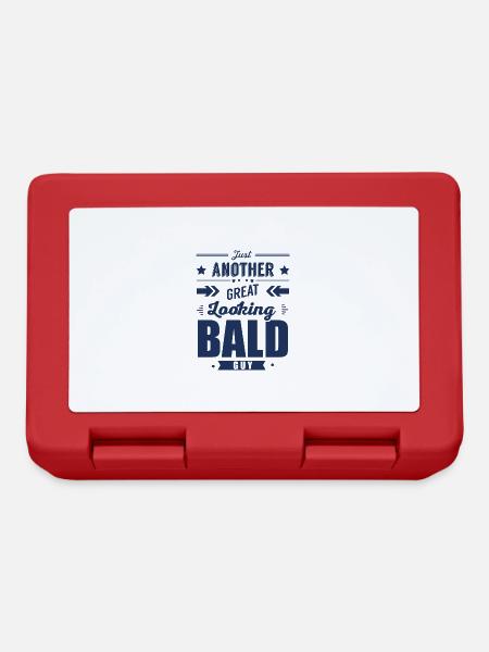 Bald bald head No hair Baldness No hair - Lunchbox - red