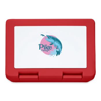 Hecht Angler "Pike Fishing" - Brotdose - Rot - Vorne