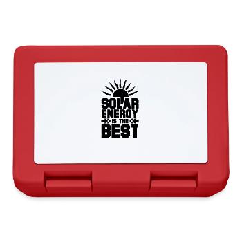 Climate Solar Solar Energy Solar Energy Green electricity - Lunchbox - red - Front