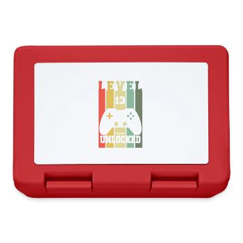 Niveau 13 Achievement Design 13e anniversaire débloqué - Boîte à goûter - rouge - Devant