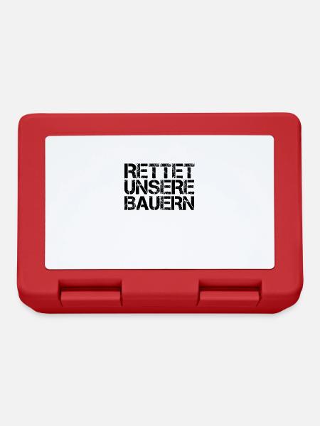 Demonstration Landwirt Bauernprotest Dauer Bauern - Brotdose - Rot