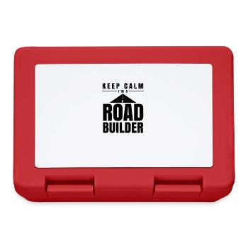 Asphalt road construction road builders - Lunchbox - red - Front