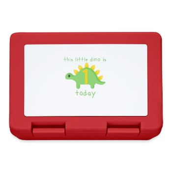 1st birthday Dino - Lunchbox - red - Front