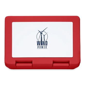Windkraft Windrad Windenergie Wind Windkraftanlage - Brotdose - Rot - Vorne