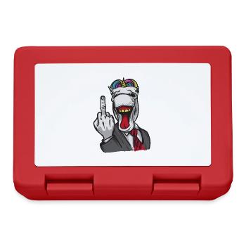 Unicorn middle finger business - Lunchbox - red - Front