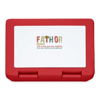 Vintage Fathor Birthday Father's Day Funny Dad - Lunchbox - red - Front