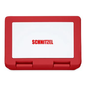 Schnitzel Schweineschnitzel Schnitzelklopfer Shirt - Brotdose - Rot - Vorne