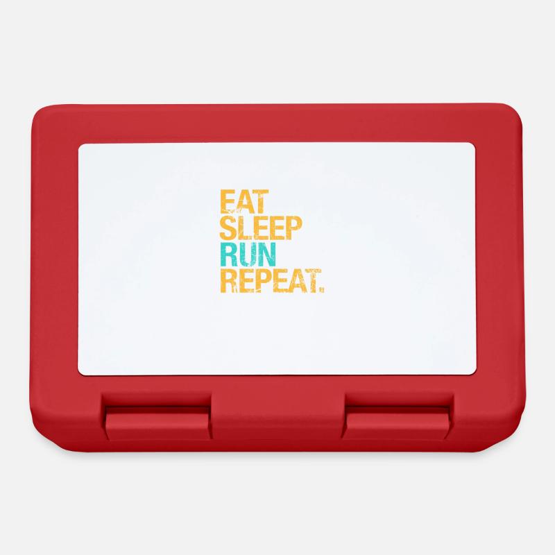 For Runners : Eat, Sleep, Run, Repeat - Boîte à goûter - rouge
