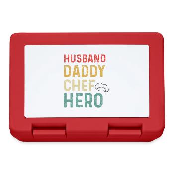 Husband Daddy Chef Hero Husband Father Dad - Lunchbox - red - Front