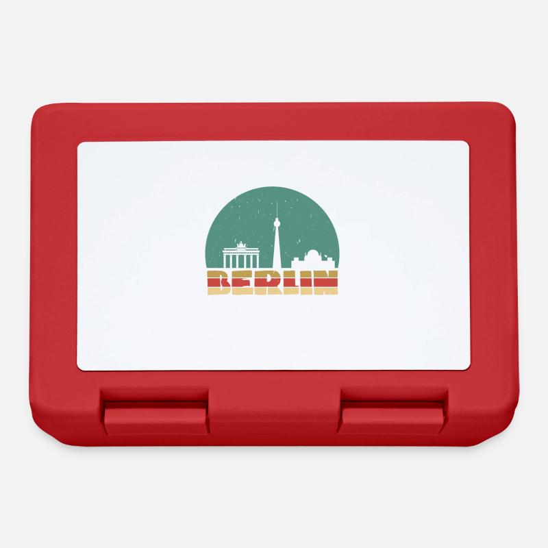 Skyline Berlin Vintage - Brotdose - Rot