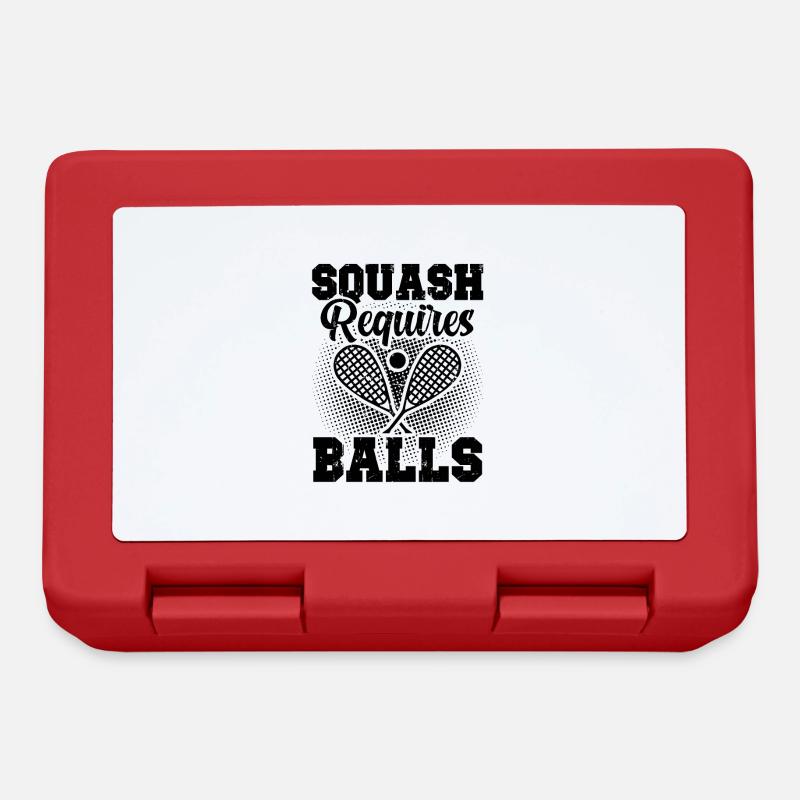Sport de squash | Cadeaux de raquette de squash Squasher - Boîte à goûter - rouge