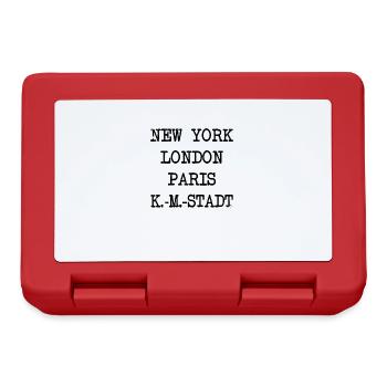 coole New York London Paris Chemnitz Geschenkidee - Brotdose - Rot - Vorne