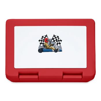 Idée cadeau vintage karting rétro karting - Boîte à goûter - rouge - Devant