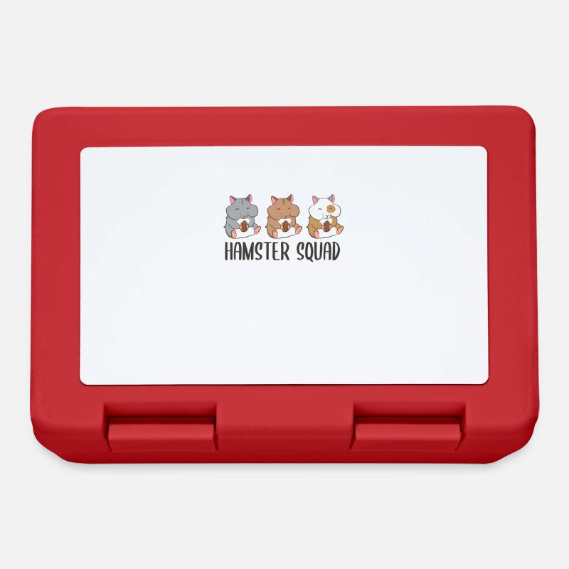 Hamster Squad Lustiger Hamster Team - Brotdose - Rot