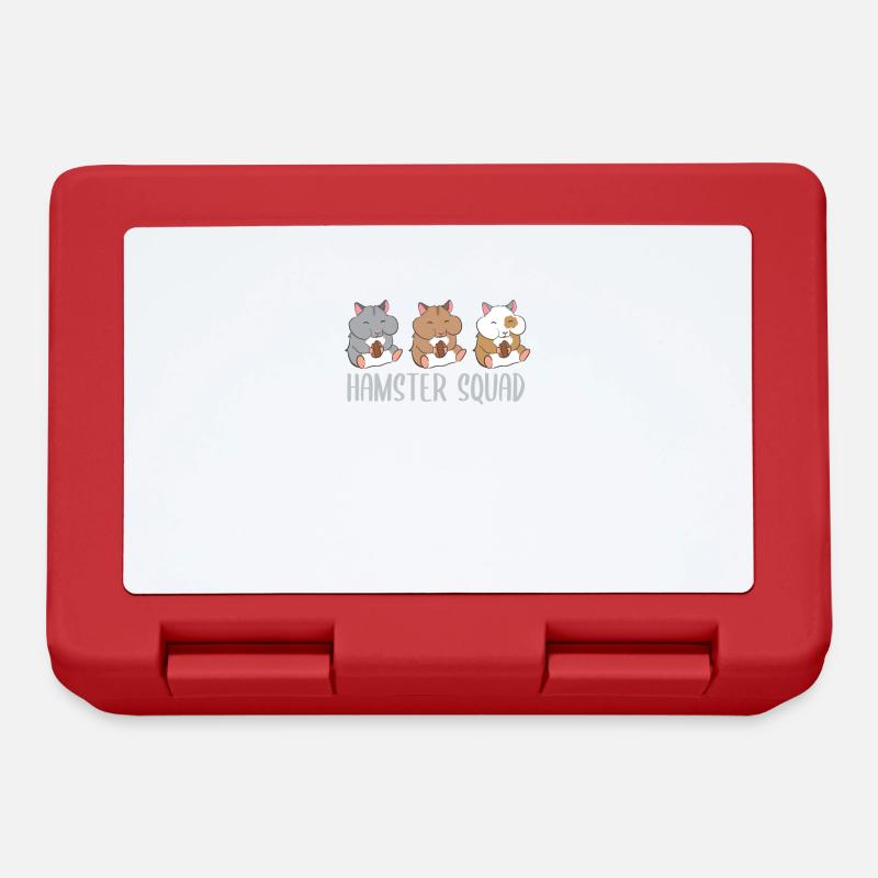 Hamster Squad Funny hamster team - Lunchbox - red