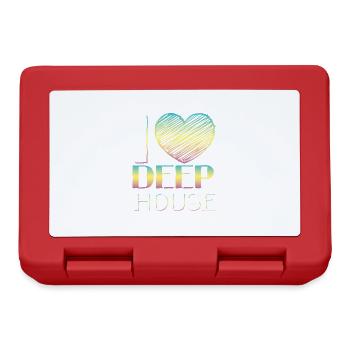 J'adore la musique deep house - Boîte à goûter - rouge - Devant