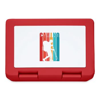 Way of St. James Man Buen Camino Gift for Pilgrims - Lunchbox - red - Front