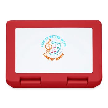 Life is better with country music - Lunchbox - red - Front