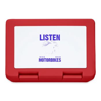Motorbike motorcycle - Lunchbox - red - Front