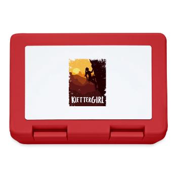 Climbing climbing girl mountain climber - Lunchbox - red - Front