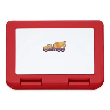 Cement mixer construction site truck driver concrete gift - Lunchbox - red - Front