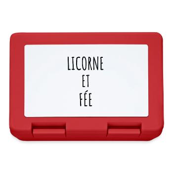 LICORNE ET FÉE idée cadeau humour - Boîte à goûter - rouge - Devant