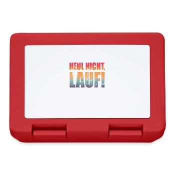 Heul nicht, Lauf! - Laufen, Joggen, Sport, Rennen - Brotdose - Rot - Vorne