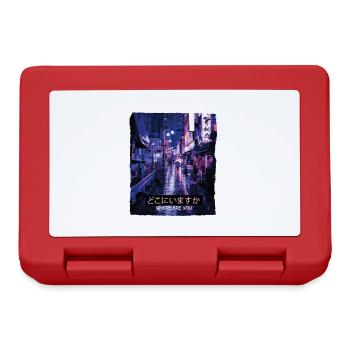 Vaporwave Art Aesthetic des années 80 Mème Tokyo Where - Boîte à goûter - rouge - Devant
