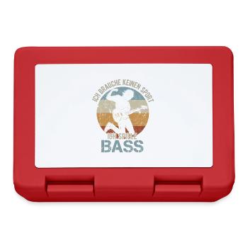 Ich brauche keinen Sport ich spiele Bass Geschenk - Brotdose - Rot - Vorne
