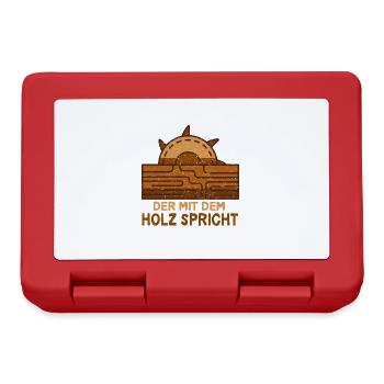 Der Mit Dem Holz Spricht Kreissäge Handwerker - Brotdose - Rot - Vorne