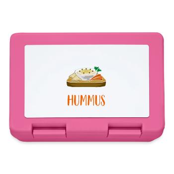 Je suis Juste Ici Pour Le Houmique Drôle Houmous - Boîte à goûter - rose - Devant