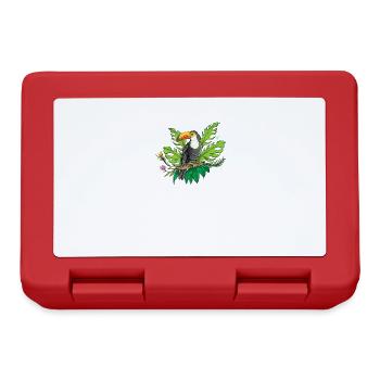 Tukan Costa Rica Tucan Tropical Oiseau Caraïbe motif - Boîte à goûter - rouge - Devant