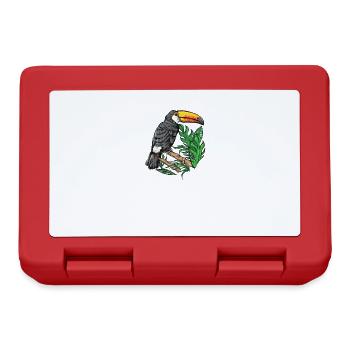 Tukan Costa Rica Tucan Tropical Oiseau Caraïbe motif - Boîte à goûter - rouge - Devant