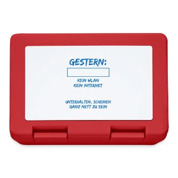 Lustiger Gamer Nerd Spruch Gaming Zocken Geschenk - Brotdose - Rot - Vorne