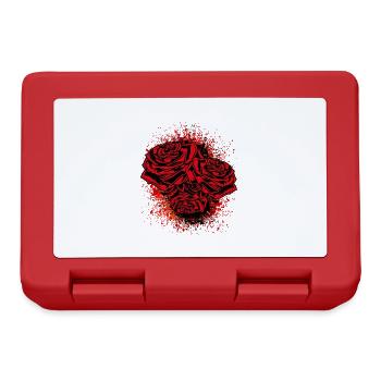 Rose Symbol Illustration Silhouette - Lunchbox - red - Front