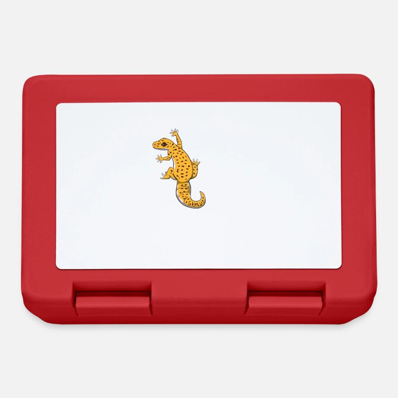 Denke an meinen Leopardgecko Echse Reptil - Brotdose - Rot
