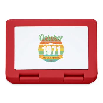 50th birthday 50 years old 50s October 1971 - Lunchbox - red - Front