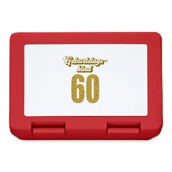 60. Geburtstag 60 Jahre 60er Geburtstagskind - Brotdose - Rot - Vorne
