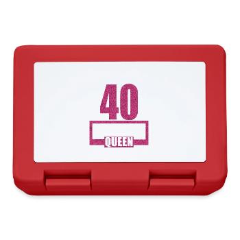 40. Geburtstag 40 Jahre 40er Birthday Queen - Brotdose - Rot - Vorne