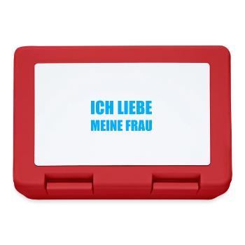 Bauherr Ich liebe es wenn meine Frau mich am Haus - Brotdose - Rot - Vorne