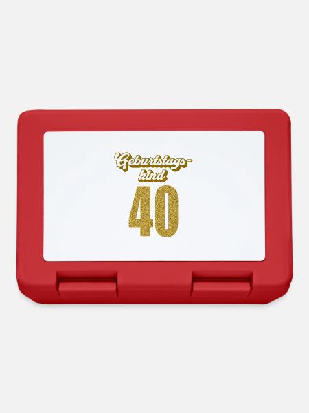 40. Geburtstag 40 Jahre 40er Geburtstagskind - Brotdose - Rot