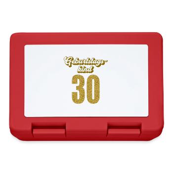 30. Geburtstag 30 Jahre 30er Geburtstagskind - Brotdose - Rot - Vorne