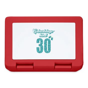 30. Geburtstag 30 Jahre 30er Geburtstagskind - Brotdose - Rot - Vorne